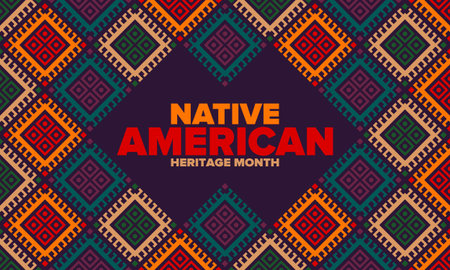 Native American Heritage Month in November. American Indian culture. Celebrate annual in United...