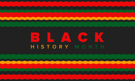 Black History Month. African American History. Celebrated annual. In February in United States and Canada. In October in Great Britain. Poster, card, banner. Vector illustrationのイラスト素材