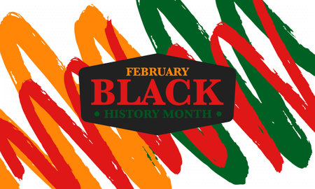 Black History Month. African American History. Celebrated annual. In February in United States and Canada. In October in Great Britain. Poster, card, banner. Vector illustrationのイラスト素材