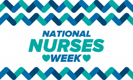 National Nurses Week. Thank you nurses. Medical and health care concept. Fighters against viruses and diseases. In honour of the doctors. Celebrated annual in United States. Vectorのイラスト素材
