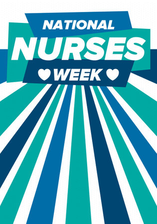 National Nurses Week. Thank you nurses. Medical and health care concept. Fighters against viruses and diseases. In honour of the doctors. Celebrated annual in United States. Vectorのイラスト素材