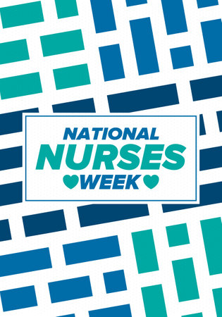 National Nurses Week. Thank you nurses. Medical and health care concept. Fighters against viruses and diseases. In honour of the doctors. Celebrated annual in United States. Vectorのイラスト素材