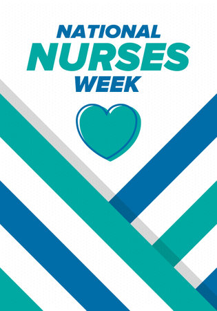 National Nurses Week. Thank you nurses. Medical and health care concept. Fighters against viruses and diseases. In honour of the doctors. Celebrated annual in United States. Vectorのイラスト素材