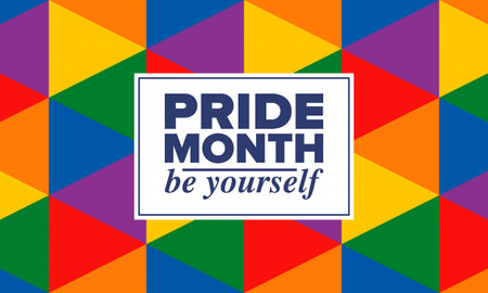 LGBT Pride Month in June. Lesbian Gay Bisexual Transgender. Celebrated annual. LGBT flag. Rainbow love concept. Human rights and tolerance. Vector illustrationのイラスト素材