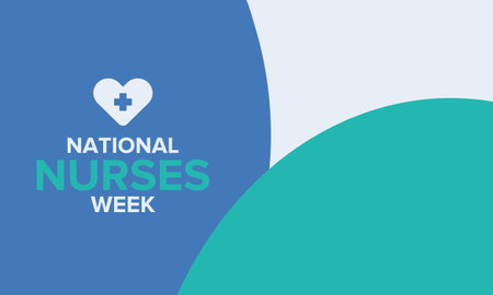 National Nurses Week. Thank you nurses. Medical and health care concept. Fighters against viruses and diseases. In honour of the doctors. Celebrated annual in United States. Vectorのイラスト素材