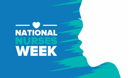 National Nurses Week. Thank you nurses. Medical and health care concept. Fighters against viruses and diseases. In honour of the doctors. Celebrated annual in United States. Vectorのイラスト素材