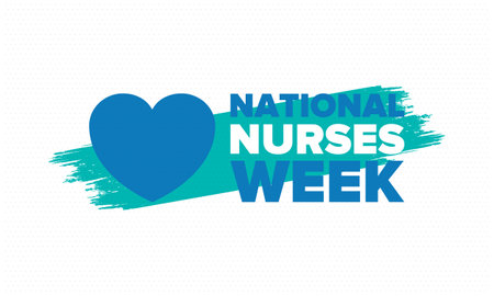 National Nurses Week. Thank you nurses. Medical and health care concept. Fighters against viruses and diseases. In honour of the doctors. Celebrated annual in United States. Vectorのイラスト素材