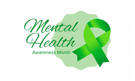 Mental Health Awareness Month in May. Annual campaign in United States. Raising awareness of mental health. Control and protection. Prevention campaign. Medical health care designのイラスト素材