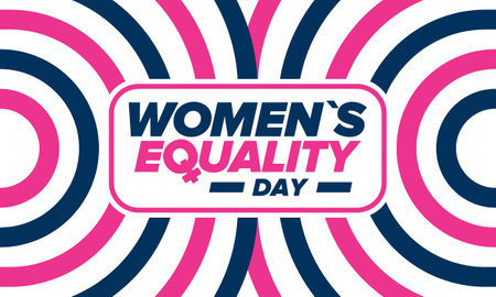 Women's Equality Day in United States. Female holiday, celebrated annually in August 26. Women right history month. Feminism design concept. Vector illustrationのイラスト素材