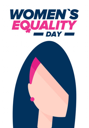 Women's Equality Day in United States. Female holiday, celebrated annually in August 26. Women right history month. Feminism design concept. Vector illustrationのイラスト素材