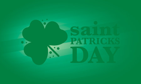 Happy Saint Patricks Day. Traditional irish holiday. Celebrate annual in March 17. Clover and shamrock leaves. Green and orange party design. Ireland color. Vector illustrationのイラスト素材