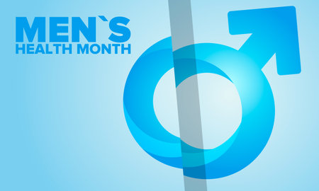 National Men's Health Month in June. Health education program. Celebrated annual in United States. Medical concept. Care and health. Poster, card, banner and background. Vectorのイラスト素材