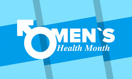 National Men's Health Month in June. Health education program. Celebrated annual in United States. Medical concept. Care and health. Poster, card, banner and background. Vectorのイラスト素材