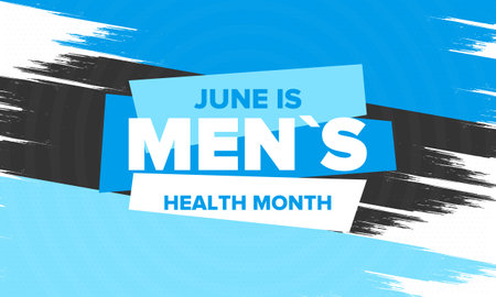 National Men's Health Month in June. Health education program. Celebrated annual in United States. Medical concept. Care and health. Poster, card, banner and background. Vectorのイラスト素材