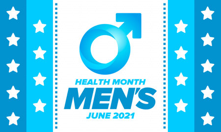 National Men's Health Month in June. Health education program. Celebrated annual in United States. Medical concept. Care and health. Poster, card, banner and background. Vectorのイラスト素材