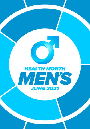 National Men's Health Month in June. Health education program. Celebrated annual in United States. Medical concept. Care and health. Poster, card, banner and background. Vectorのイラスト素材