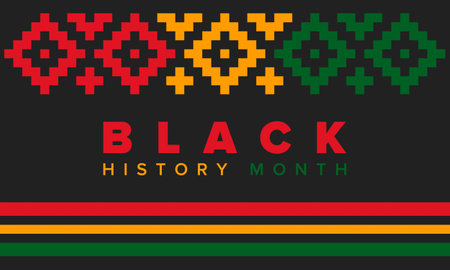 Black History Month. African American History. Celebrated annual. In February in United States and Canada. In October in Great Britain. Poster, card, banner, background. Vectorのイラスト素材