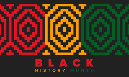 Black History Month. African American History. Celebrated annual. In February in United States and Canada. In October in Great Britain. Poster, card, banner, background. Vectorのイラスト素材