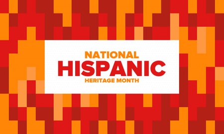 National Hispanic Heritage Month in September and October. Hispanic and Latino Americans culture. Celebrate annual in United States. Poster, card, banner and background. Vectorのイラスト素材