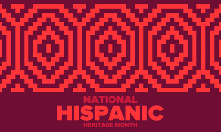 National Hispanic Heritage Month in September and October. Hispanic and Latino Americans culture. Celebrate annual in United States. Poster, card, banner and background. Vectorのイラスト素材