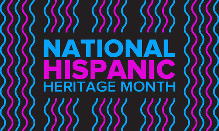 National Hispanic Heritage Month in September and October. Hispanic and Latino Americans culture. Celebrate annual in United States. Poster, card, banner and background. Vector