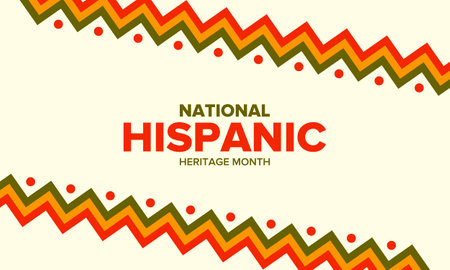 National Hispanic Heritage Month in September and October. Hispanic and Latino Americans culture. Celebrate annual in United States. Poster, card, banner and background. Vectorのイラスト素材