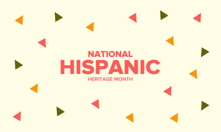 National Hispanic Heritage Month in September and October. Hispanic and Latino Americans culture. Celebrate annual in United States. Poster, card, banner and background. Vectorのイラスト素材