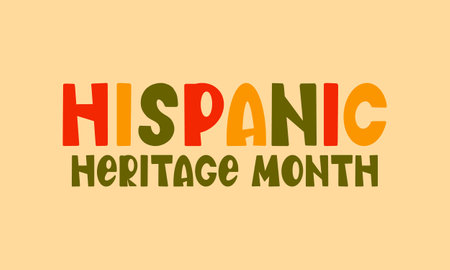 National Hispanic Heritage Month in September and October. Hispanic and Latino Americans culture. Celebrate annual in United States. Poster, card, banner and background. Vectorのイラスト素材