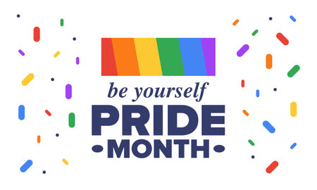 LGBT Pride Month in June. Lesbian Gay Bisexual Transgender. Celebrated annual. LGBT flag. Rainbow love concept. human rights and tolerance. vector illustration. Posterのイラスト素材