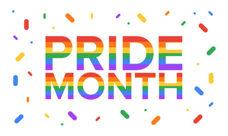 LGBT Pride Month in June. Lesbian Gay Bisexual Transgender. Celebrated annual. LGBT flag. Rainbow love concept. human rights and tolerance. vector illustration. Posterのイラスト素材
