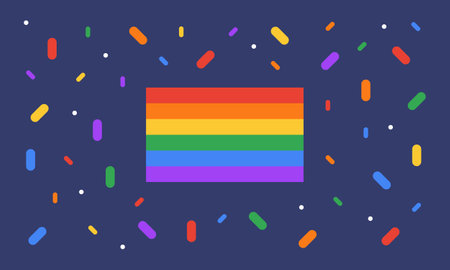 LGBT Pride Month in June. Lesbian Gay Bisexual Transgender. Celebrated annual. LGBT flag. Rainbow love concept. human rights and tolerance. vector illustration. Posterのイラスト素材