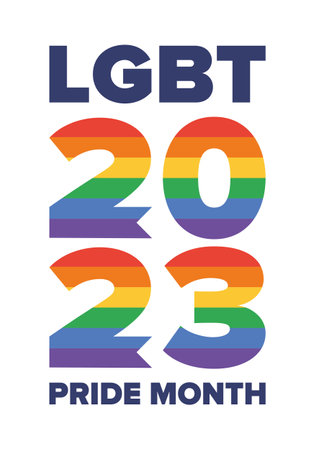 LGBT Pride Month in June. Lesbian Gay Bisexual Transgender. Celebrated annual. LGBT flag. Rainbow love concept. human rights and tolerance. vector illustration. Posterのイラスト素材
