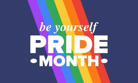 LGBT Pride Month in June. Lesbian Gay Bisexual Transgender. Celebrated annual. LGBT flag. Rainbow...