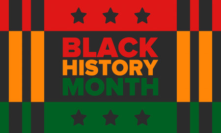 Black History Month. African American History. Celebrated annual. In February in United States and Canada. In October in Great Britain. Vector illustration. Poster art design