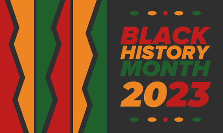 Black History Month. African American History. Celebrated annual. In February in United States and Canada. In October in Great Britain. Vector illustration. Poster art designのイラスト素材