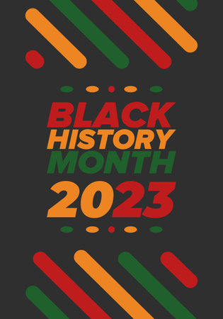 Black History Month. African American History. Celebrated annual. In February in United States and Canada. In October in Great Britain. Vector illustration. Poster art designのイラスト素材