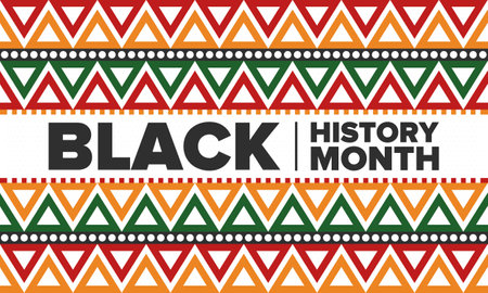 Black History Month. African American History. Celebrated annual. In February in United States and Canada. In October in Great Britain. Vector art illustration. Poster designのイラスト素材