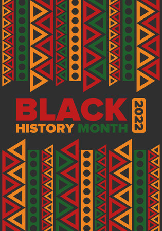 Black History Month. African American History. Celebrated annual. In February in United States and Canada. In October in Great Britain. Vector art illustration. Poster designのイラスト素材