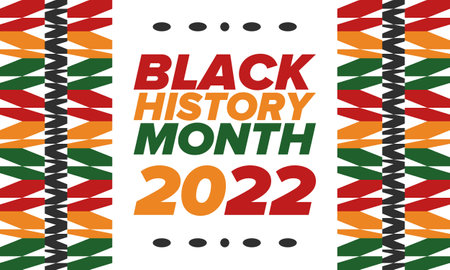 Black History Month. African American History. Celebrated annual. In February in United States and Canada. In October in Great Britain. Vector art illustration. Poster designのイラスト素材