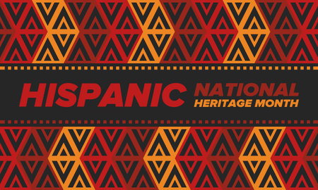 National Hispanic Heritage Month in September and October. Hispanic and Latino Americans culture....