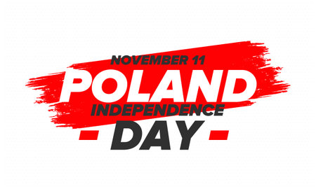 Independence Day in Poland. National happy holiday, celebrated annual in November 11. Polish flag. Patriotic elements. Poster, card, banner and background. Vector illustrationのイラスト素材