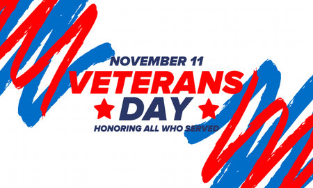 Veterans Day in United States. Federal holiday, celebrated annual in November 11. Honoring all who...