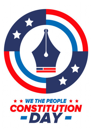 Constitution Day in United States. Holiday, celebrate annual in September 17. Citizenship Day....