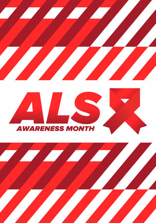 ALS Awareness Month. Amyotrophic lateral sclerosis. Campaign is held in May in United States. Control and protection. Prevention campaign. Medical health care concept. Vectorのイラスト素材