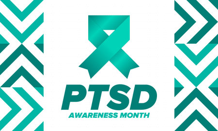 PTSD Awareness Month in June. Post Traumatic Stress Disorder. Celebrated annual in United States....