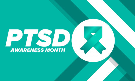 PTSD Awareness Month in June. Post Traumatic Stress Disorder. Celebrated annual in United States....
