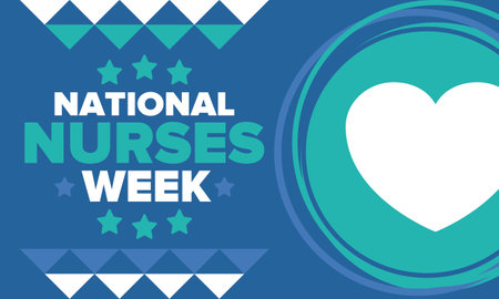 National Nurses Week. Thank you nurses. Medical and health care concept. Fighters against viruses and diseases. In honour of the doctors. Celebrated annual in United States. Vectorのイラスト素材