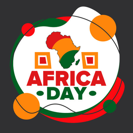 Africa Day. Happy African Freedom Day and Liberation Day. Celebrate annual on the African continent and around the world. African pattern. Poster, card, banner. Vectorのイラスト素材