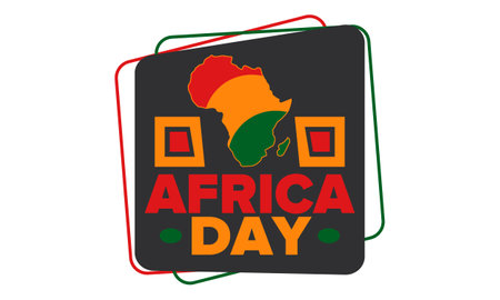 Africa Day. Happy African Freedom Day and Liberation Day. Celebrate annual on the African continent and around the world. African pattern. Poster, card, banner. Vectorのイラスト素材