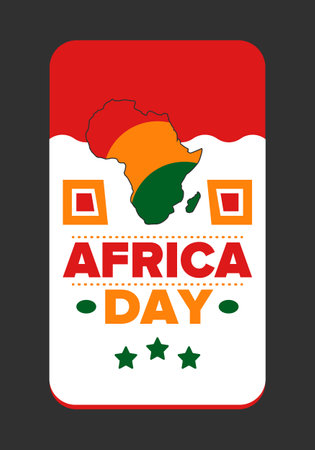 Africa Day. Happy African Freedom Day and Liberation Day. Celebrate annual on the African continent and around the world. African pattern. Poster, card, banner. Vectorのイラスト素材
